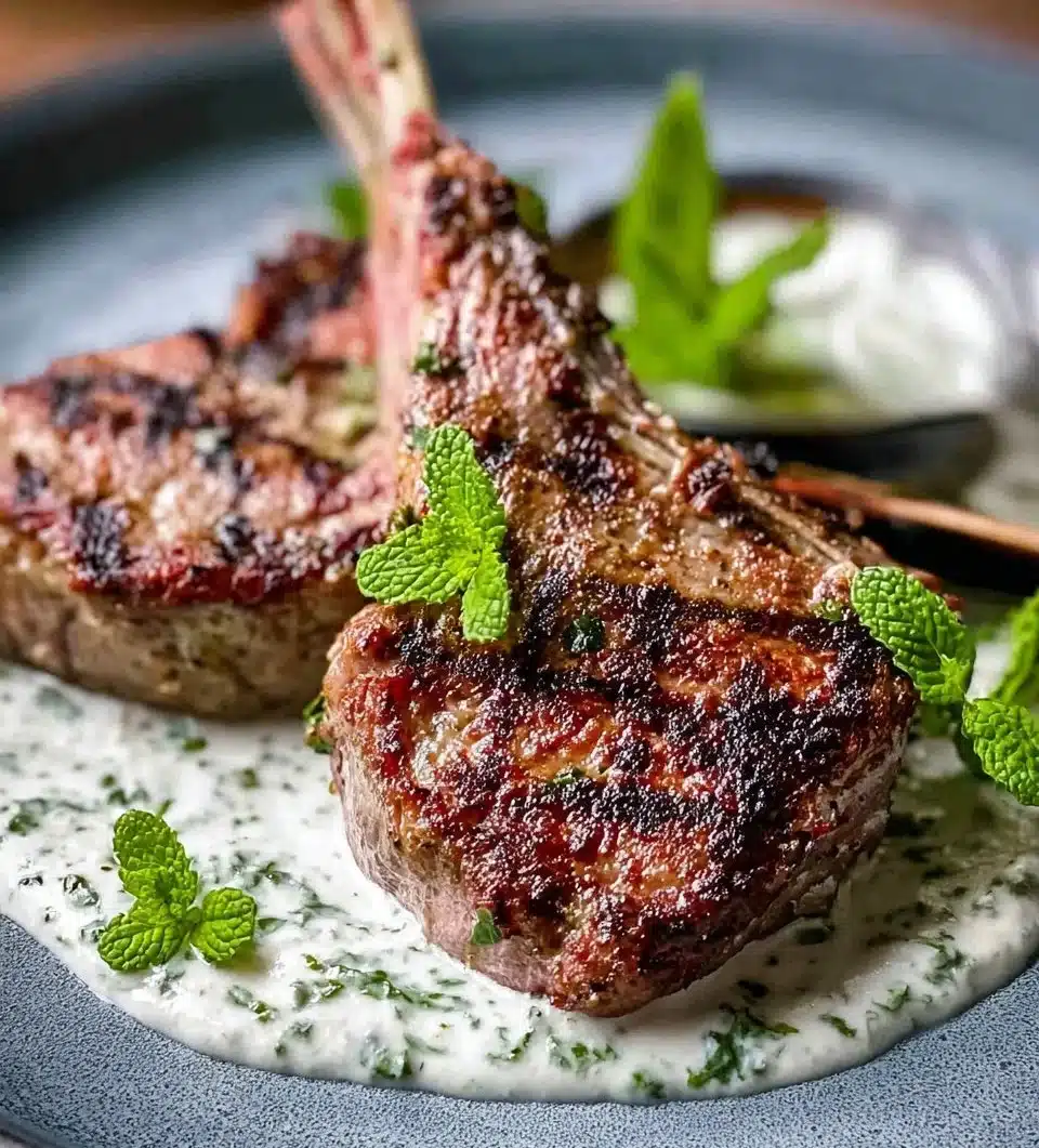 Delicious marinated lamb chops ready to grill or roast.