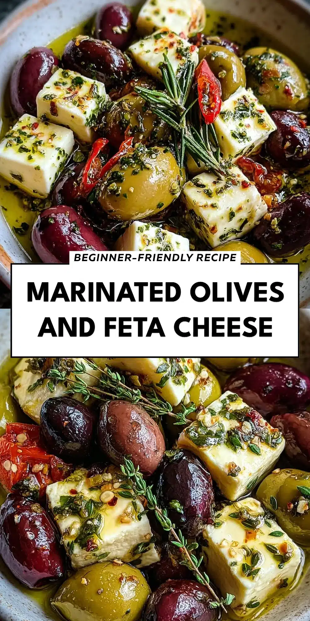 Marinated Olives and Feta Cheese