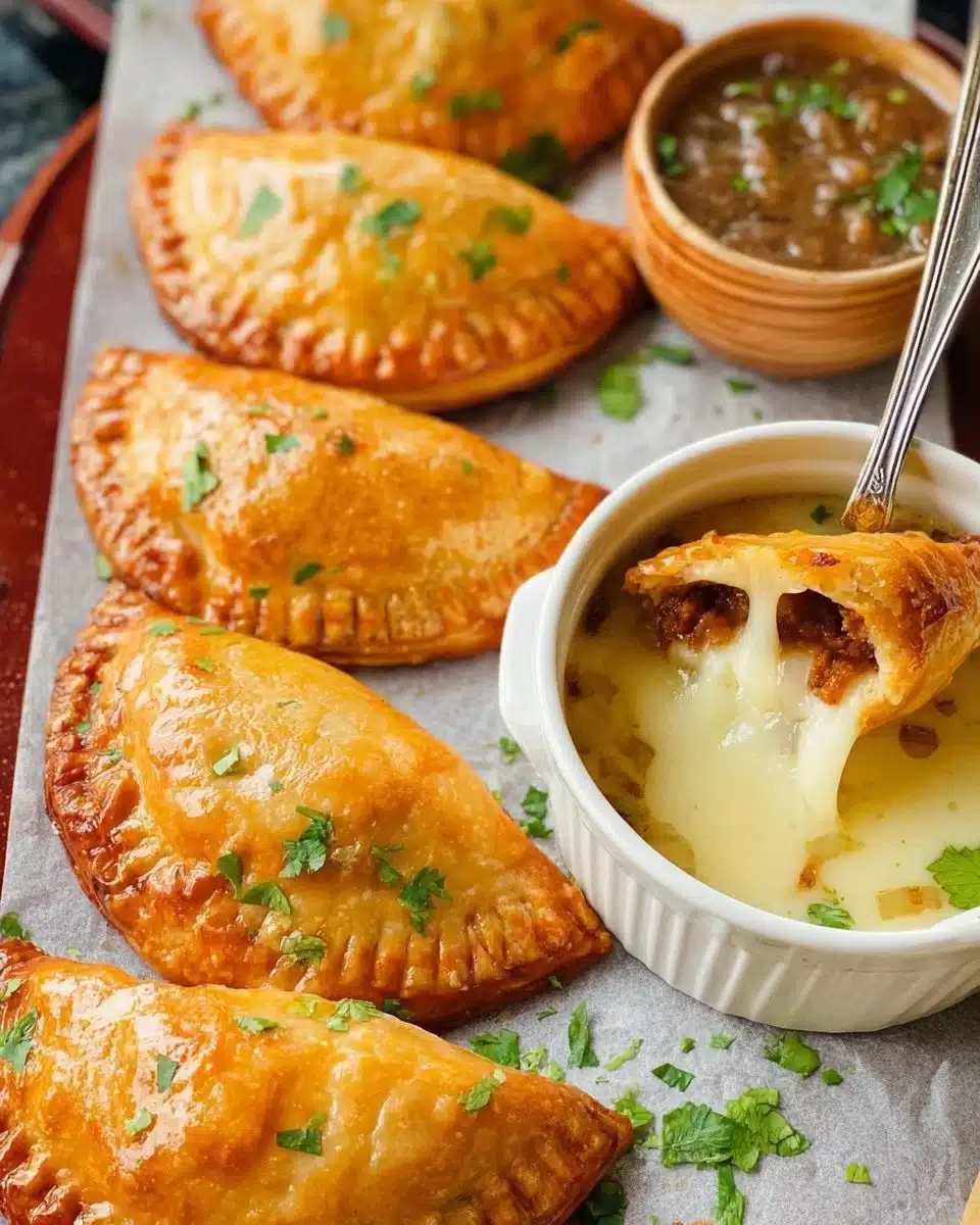 Delicious chorizo empanadas filled with melted cheese