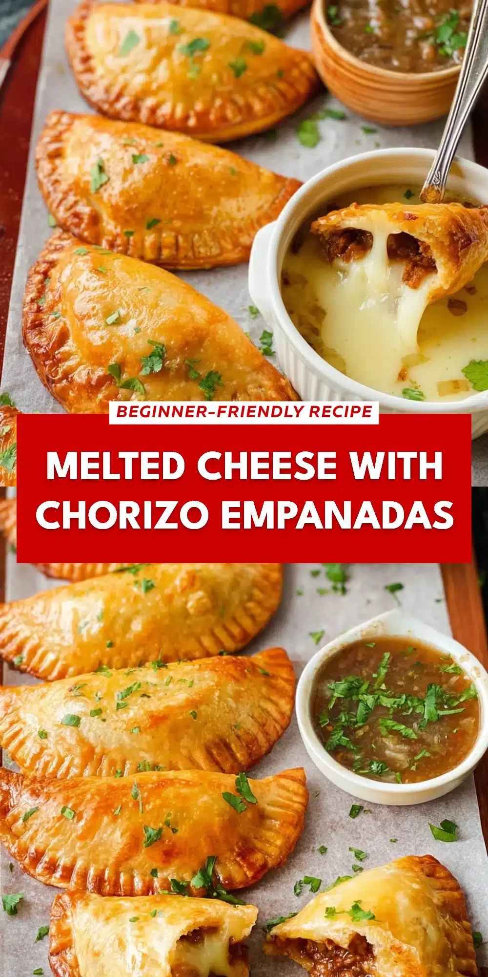 Melted Cheese with Chorizo Empanadas
