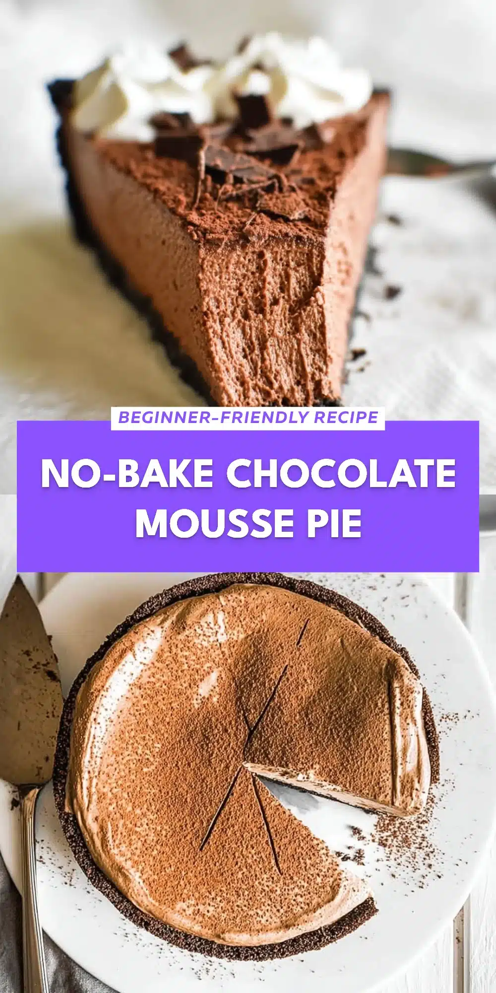 No-Bake Chocolate Mousse Pie