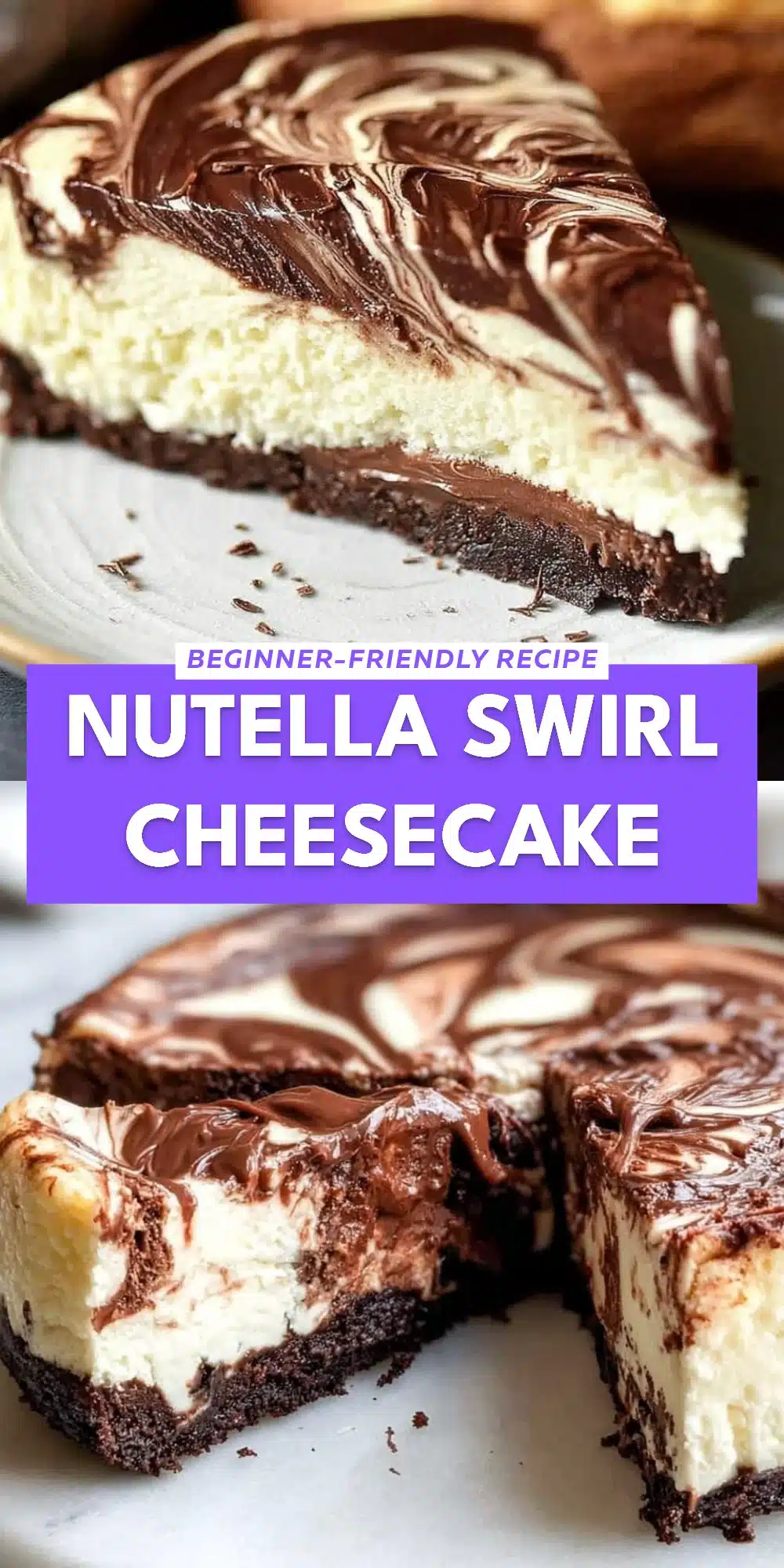 Nutella Swirl Cheesecake