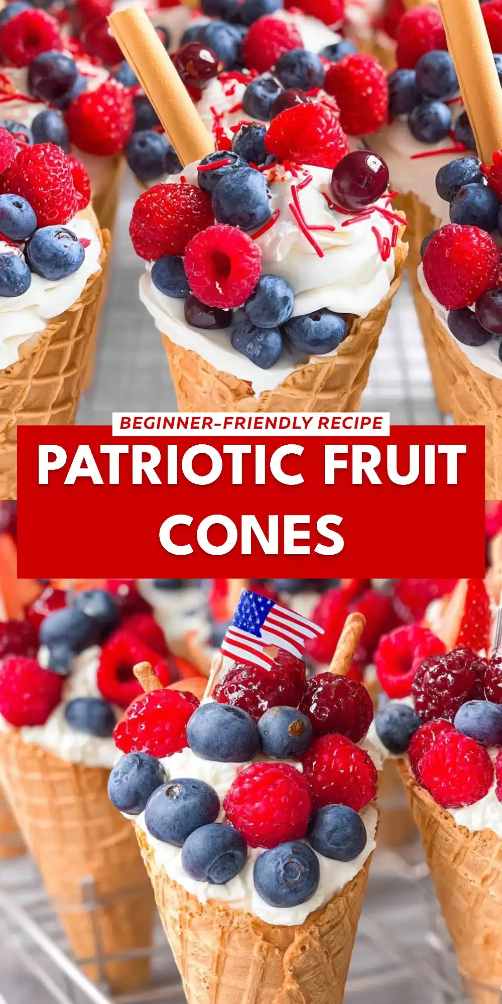 Patriotic Fruit Cones