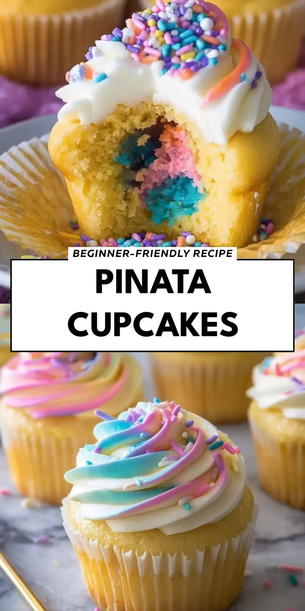 Pinata Cupcakes
