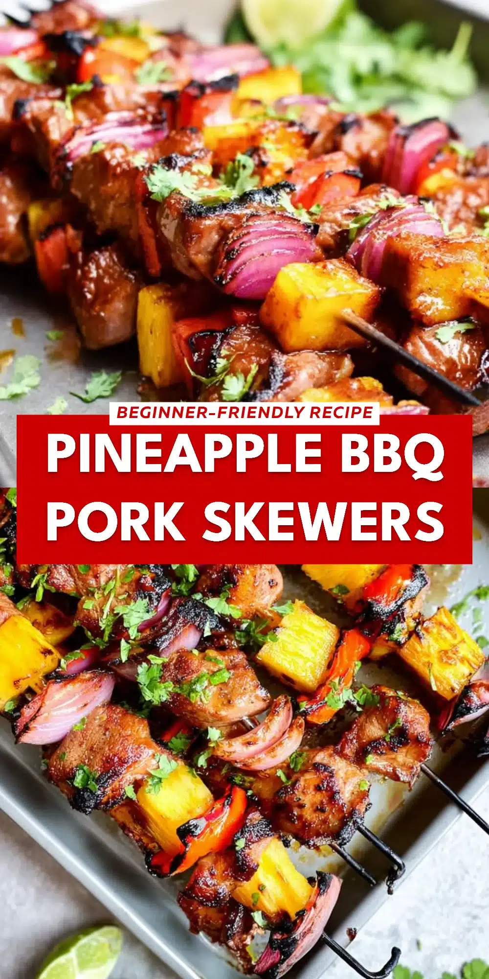 Pineapple BBQ Pork Skewers