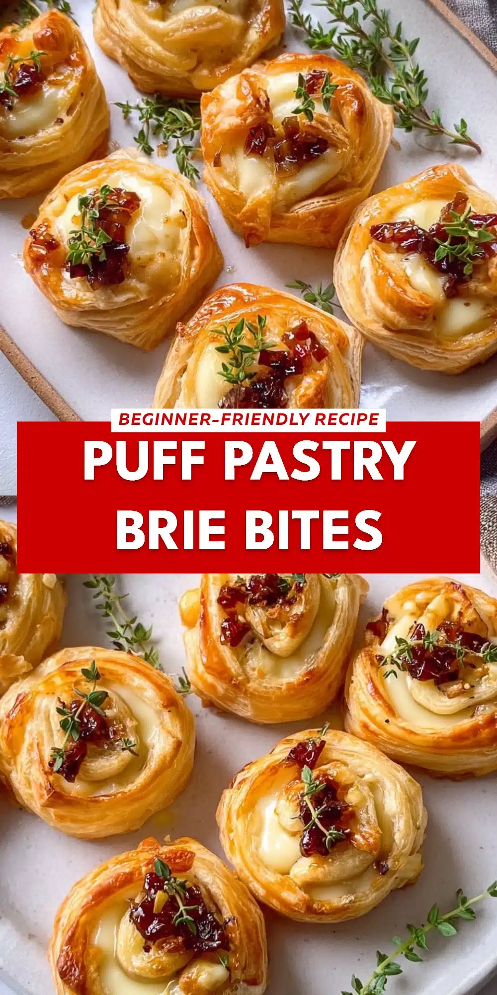 Puff Pastry Brie Bites