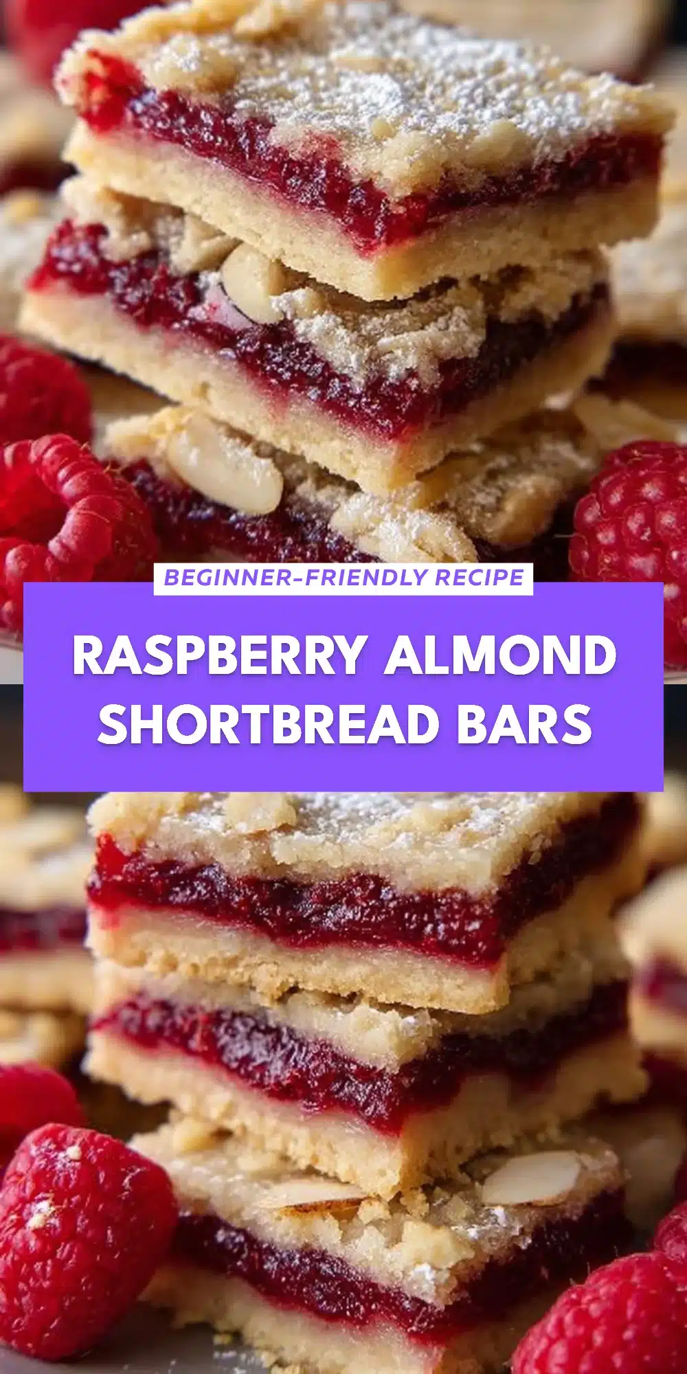 Raspberry Almond Shortbread Bars