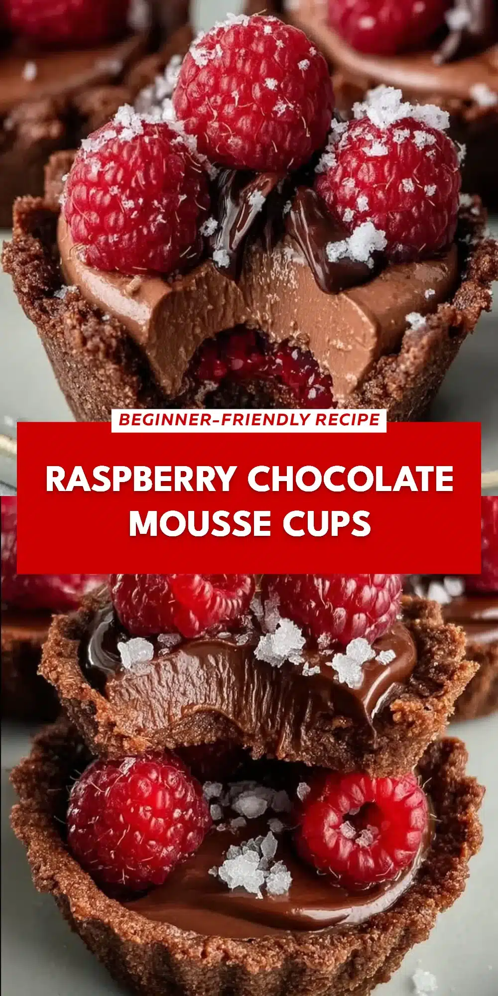 Raspberry Chocolate Mousse Cups