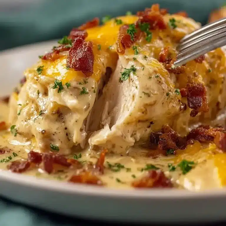 Delicious Slow Cooker Crack Chicken served with toppings.