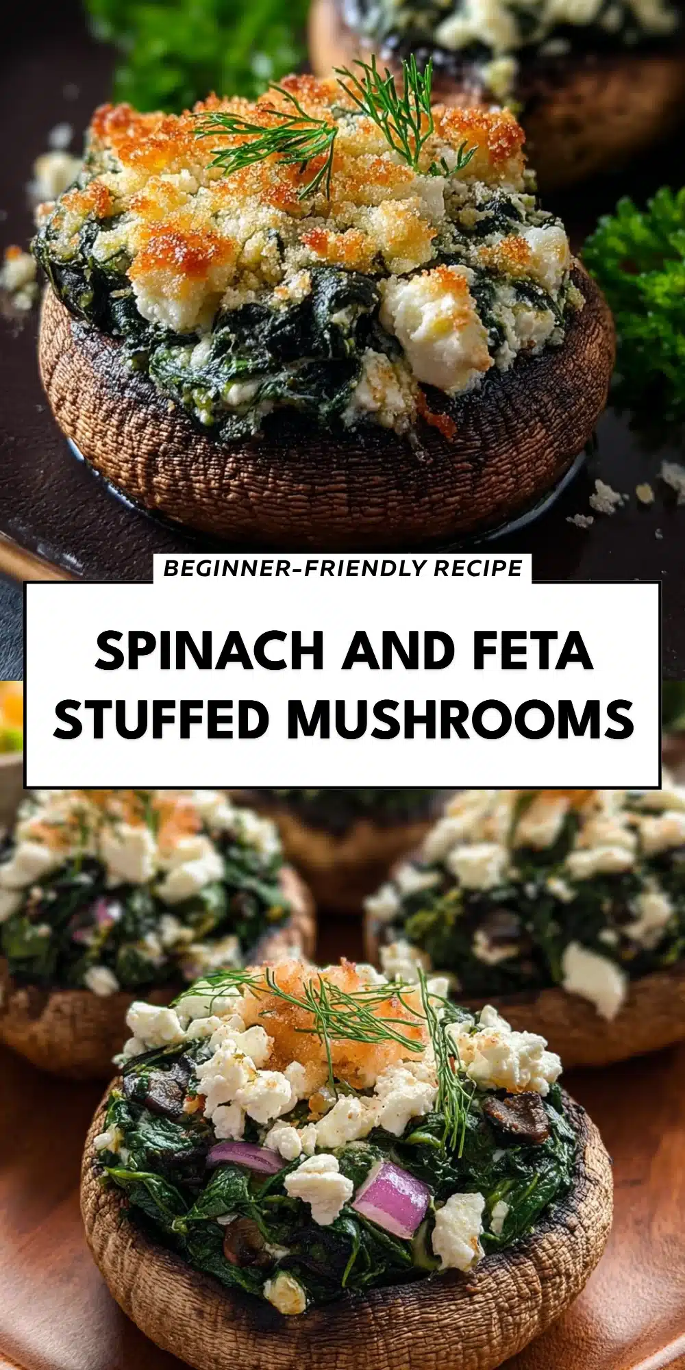 Spinach and Feta Stuffed Mushrooms