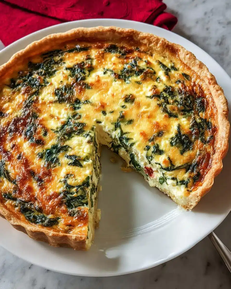 Delicious Spinach Feta Quiche