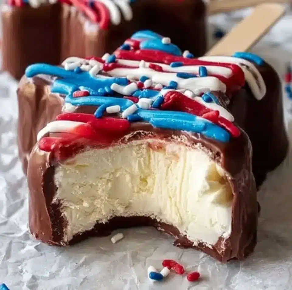 Star-shaped cheesecake pops decorated with colorful sprinkles.