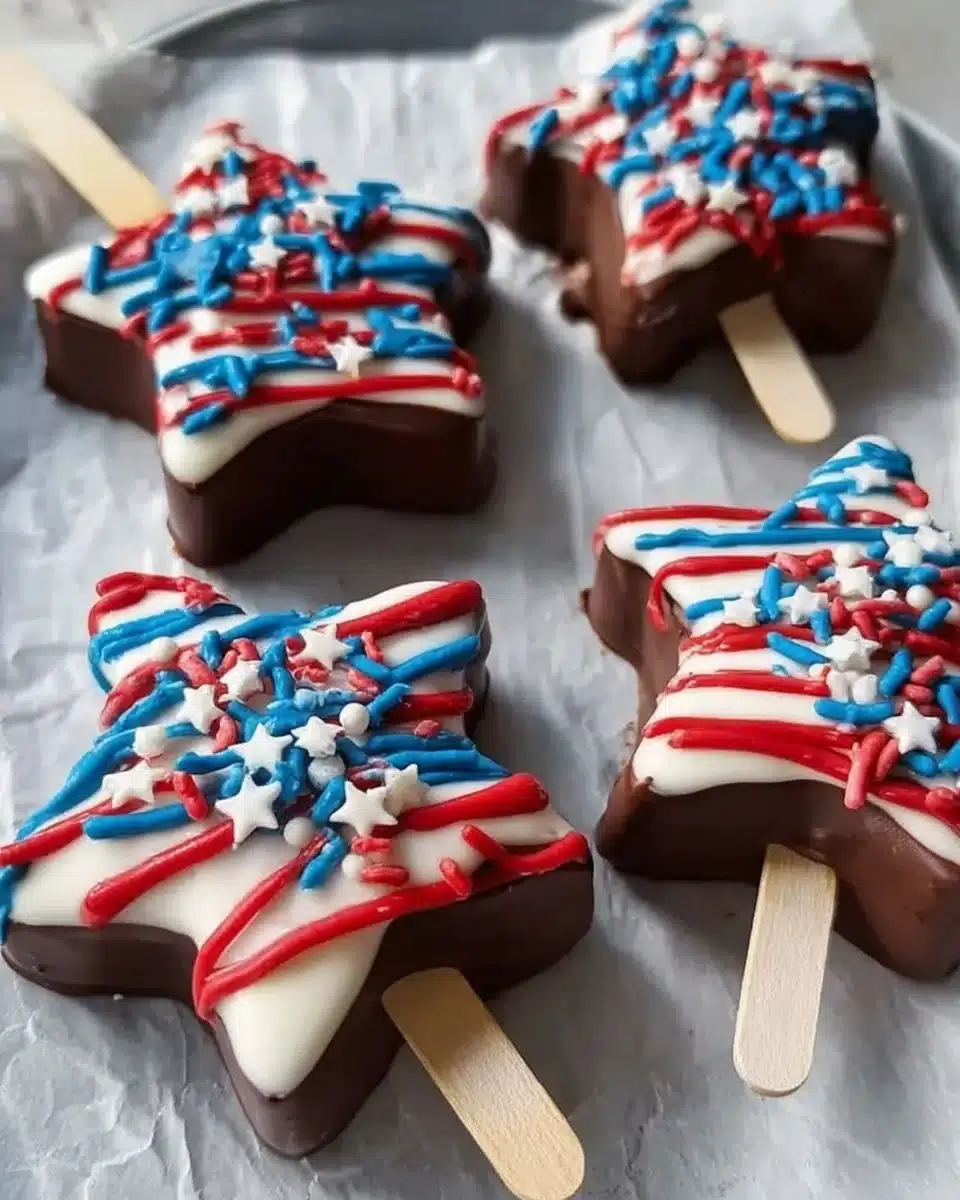 Fourth of July Star Cheesecake Pops