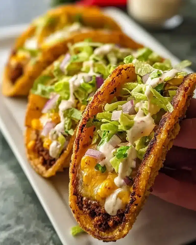Street Corn Smash Burger Tacos with juicy burger patties and corn topping.