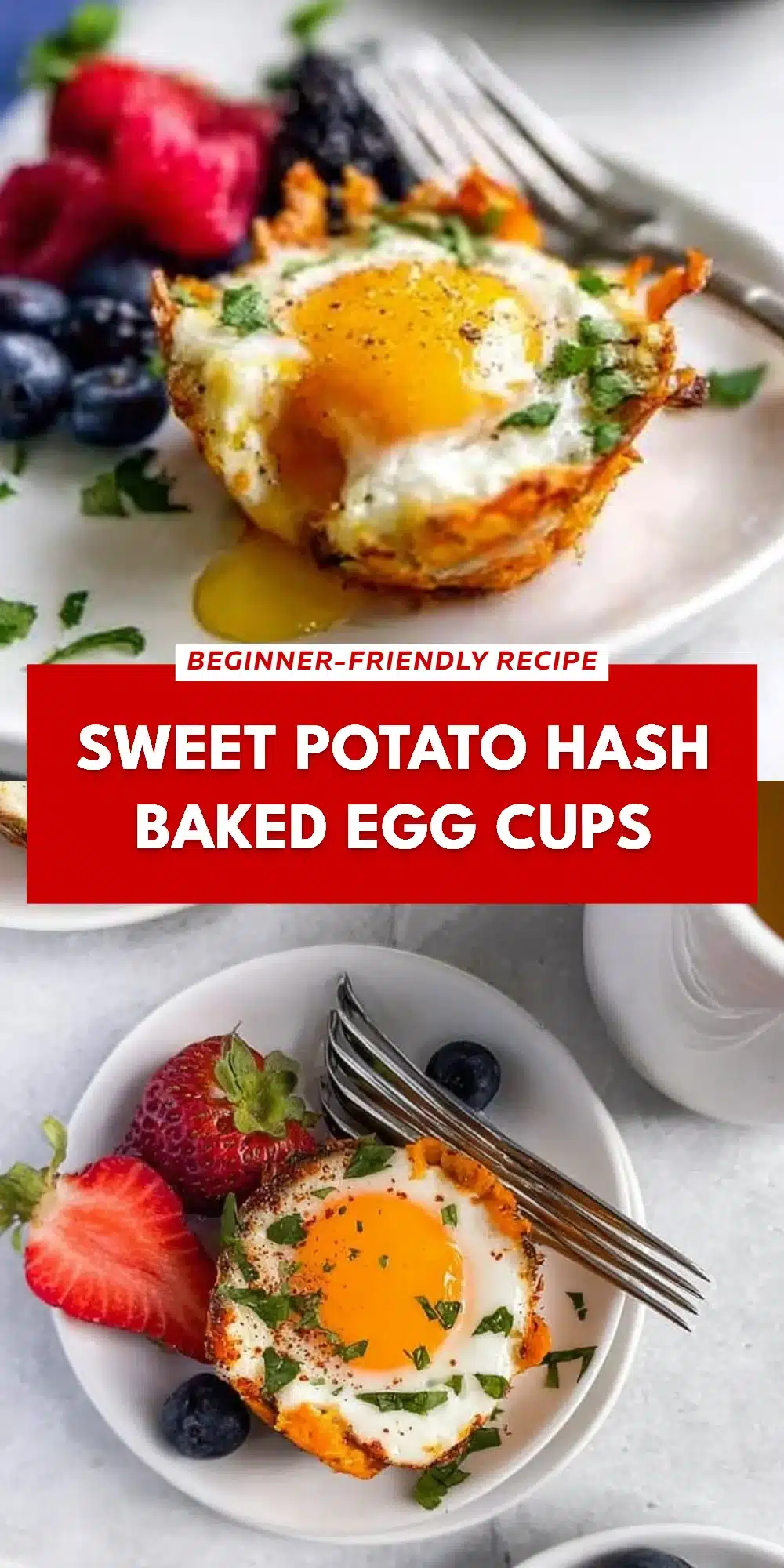 Sweet Potato Hash Baked Egg Cups