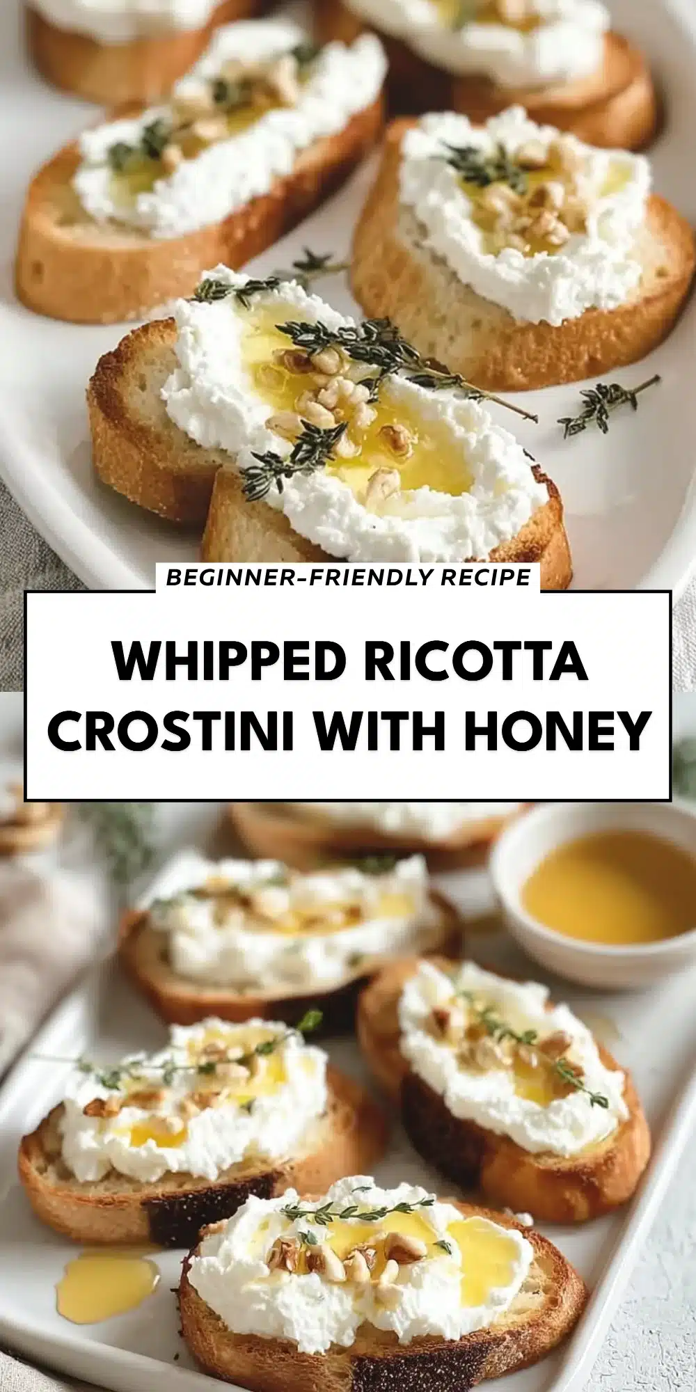 Whipped Ricotta Crostini with Honey