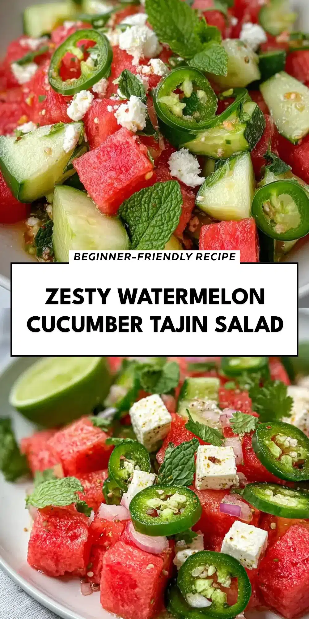 Zesty Watermelon Cucumber Tajin Salad