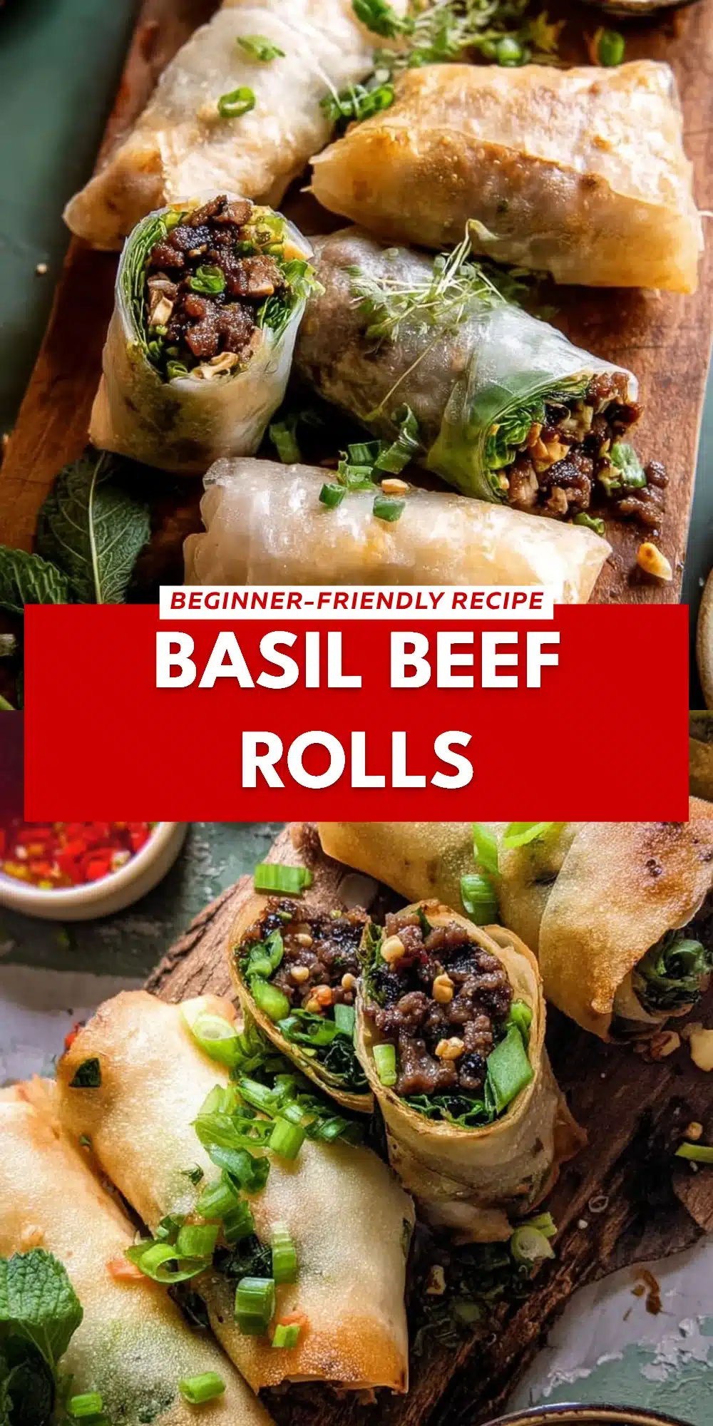 Basil Beef Rolls