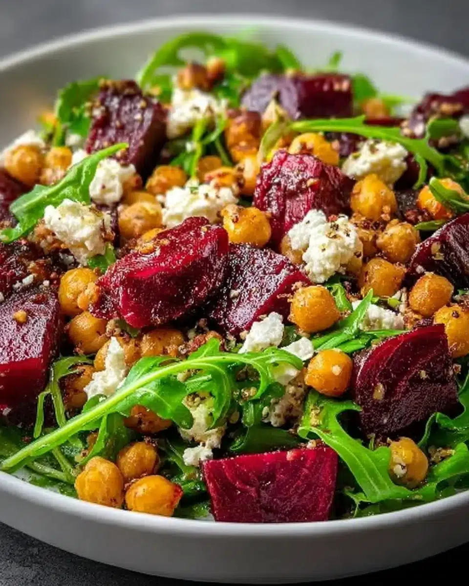 Beet Arugula Chickpea Salad