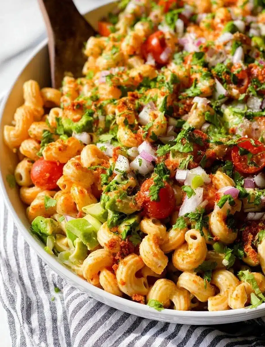 Buffalo Chickpea Pasta Salad
