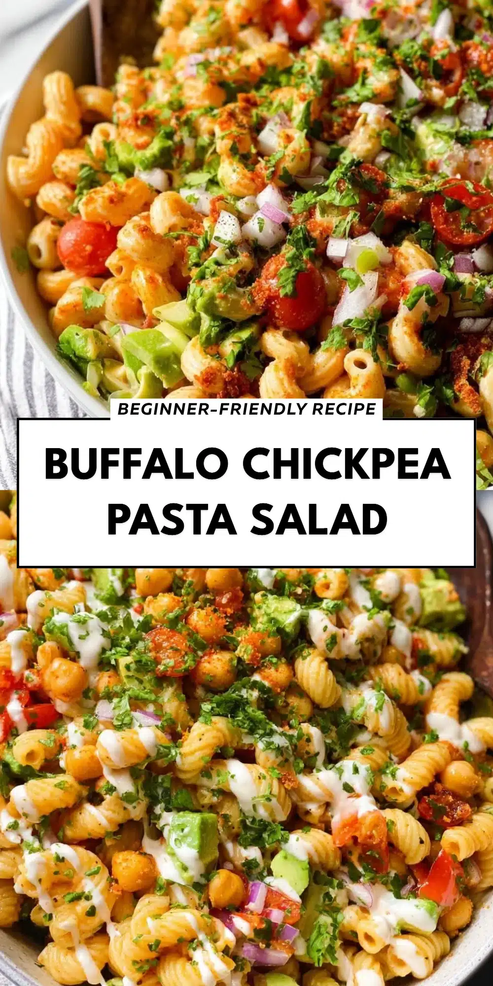 Buffalo Chickpea Pasta Salad