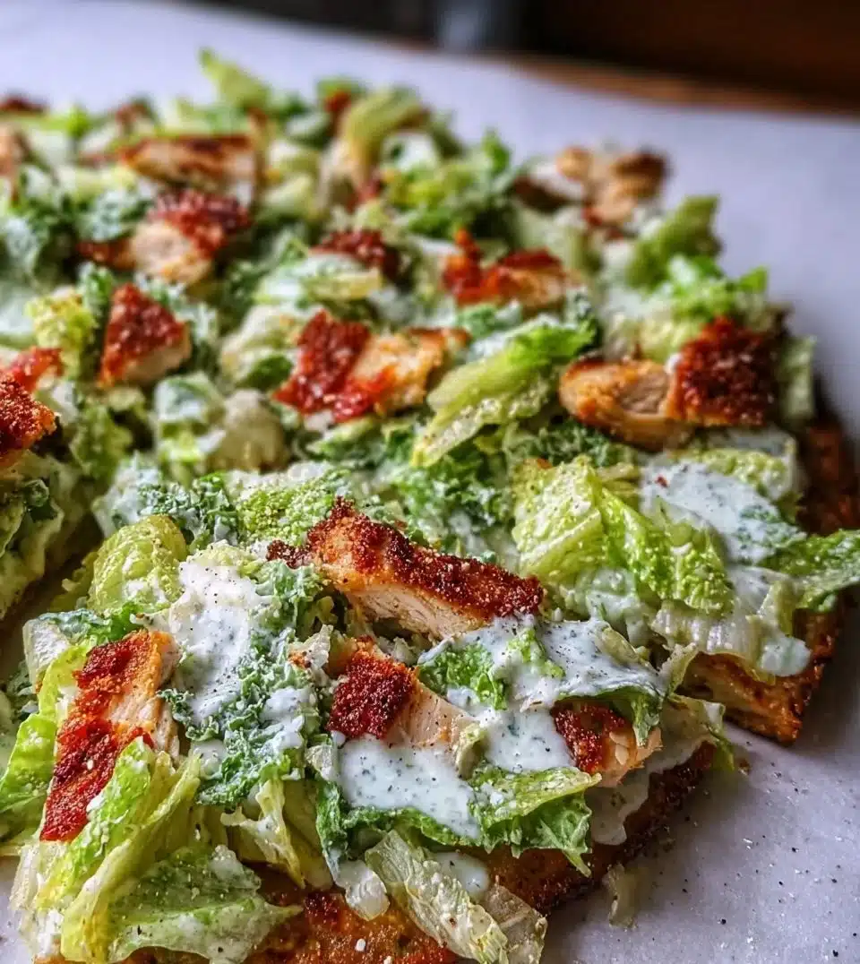 Chicken Caesar Salad Pizza