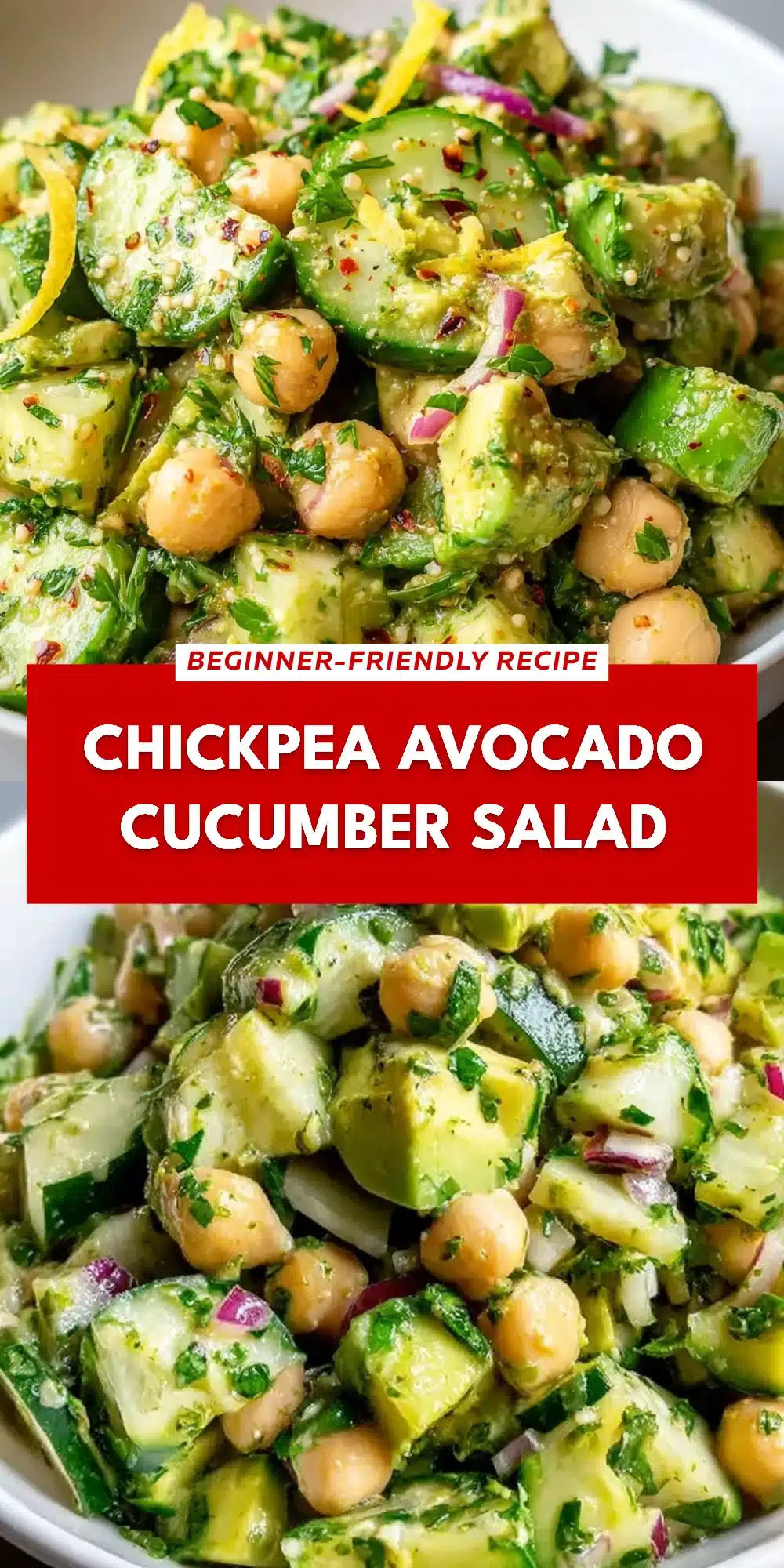 Chickpea Avocado Cucumber Salad