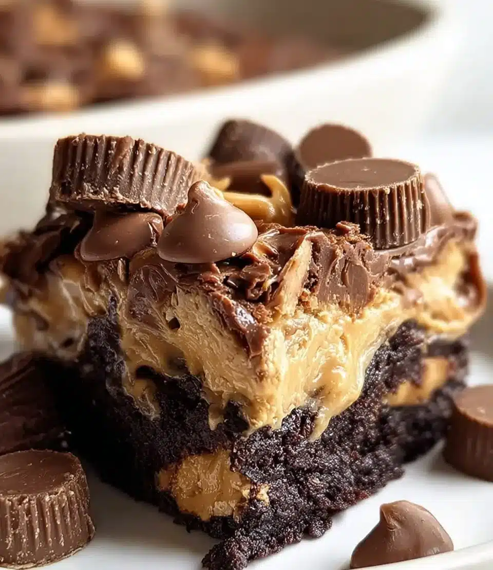 Chocolate Peanut Butter Cup Earthquake Cake
