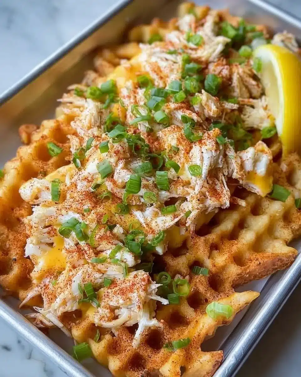 Crab Fries with Cheddar Mozzarella and Old Bay Seasoning