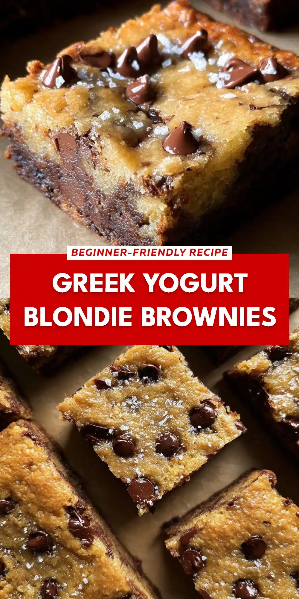 Greek Yogurt Blondie Brownies