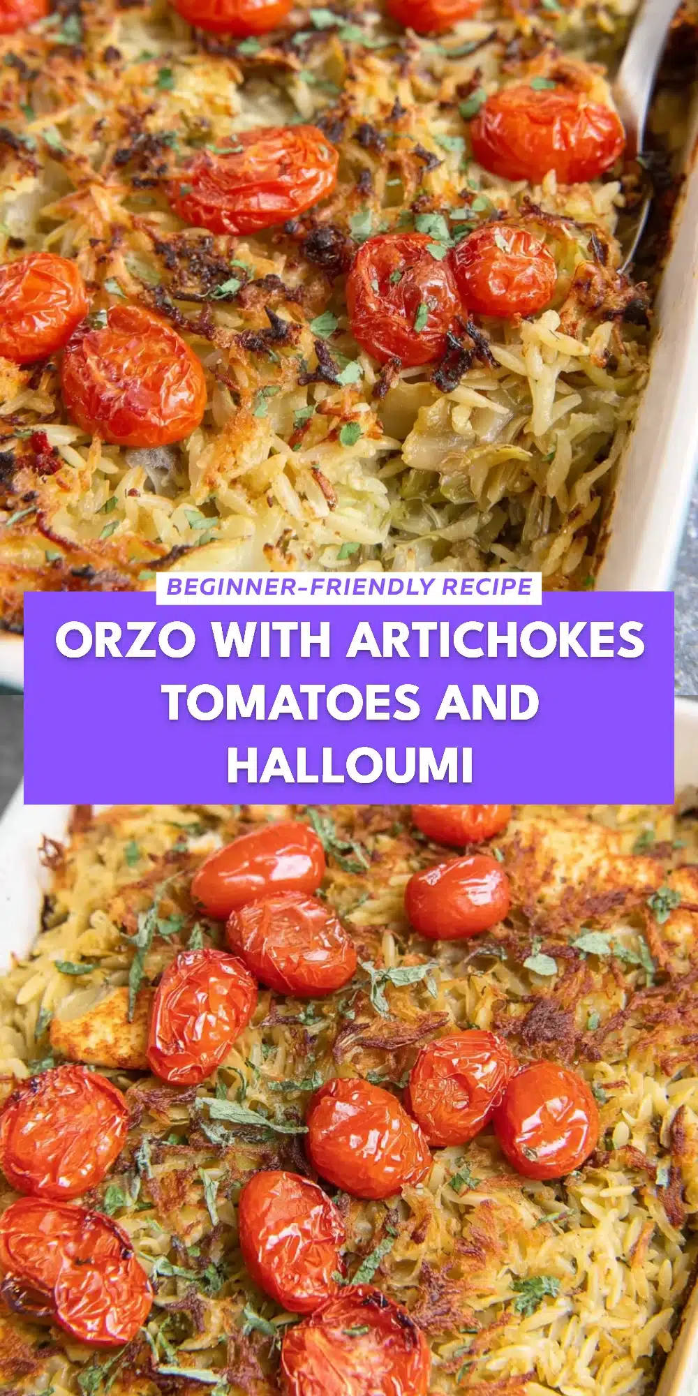 Orzo With Artichokes Tomatoes And Halloumi