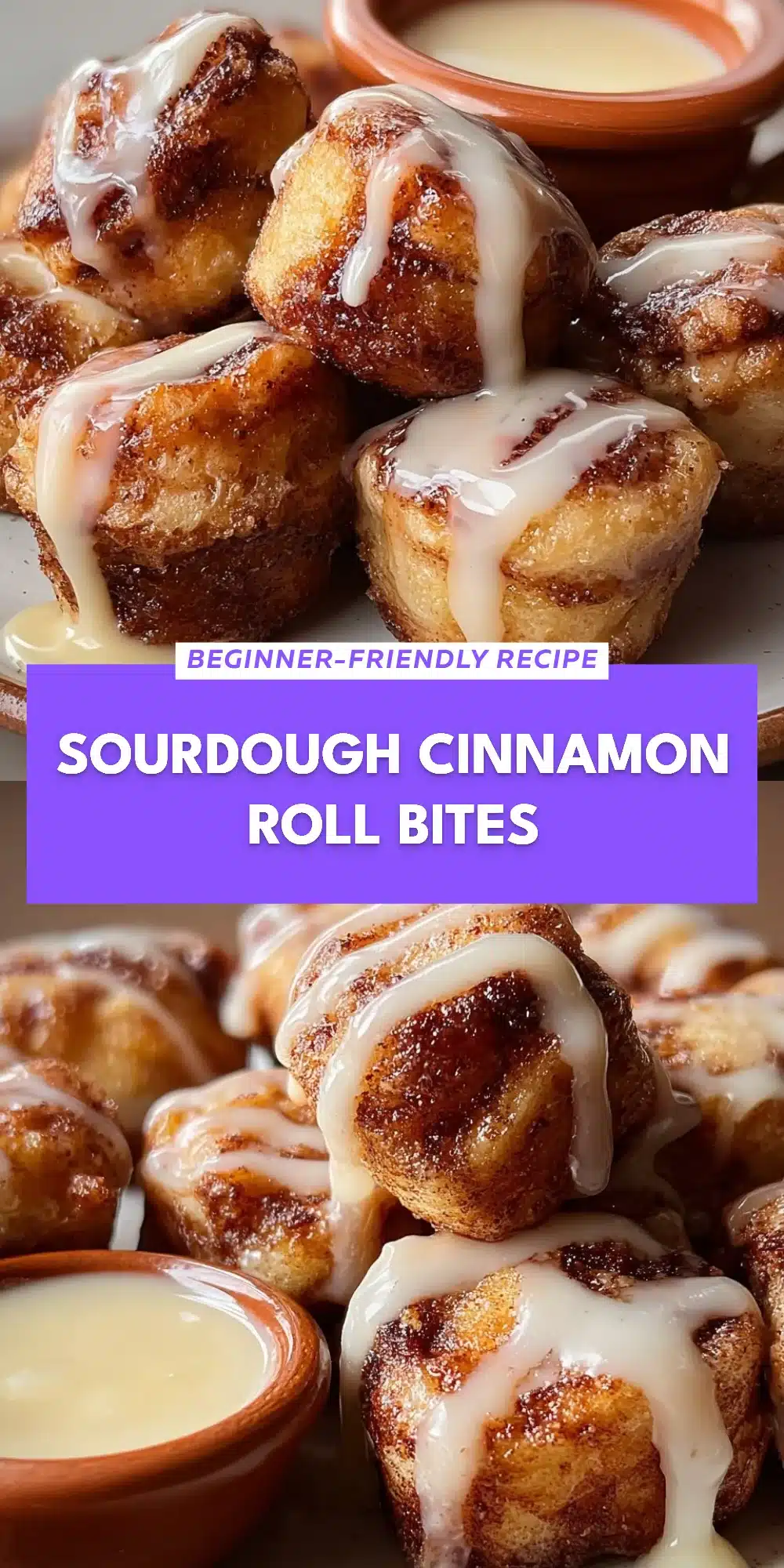 Sourdough Cinnamon Roll Bites