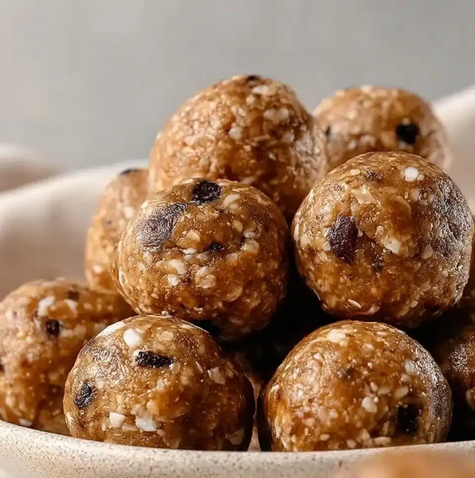Healthy Walnut Date Energy Balls made with nuts and dates for a nutritious snack