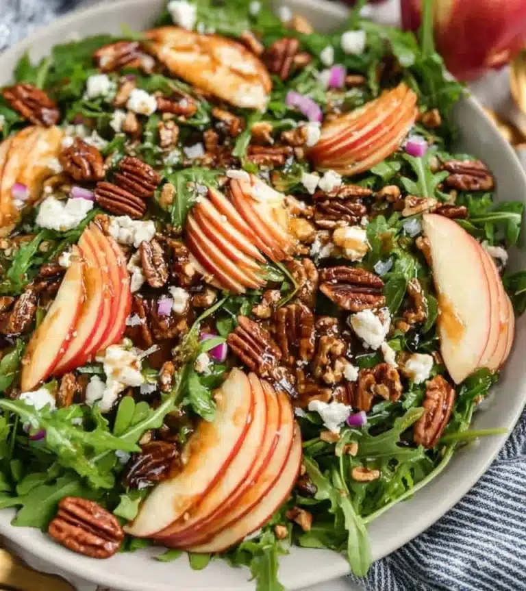 Fresh Apple Arugula Salad with vibrant greens and crisp apple slices