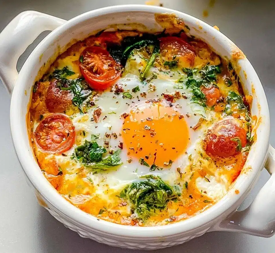 Baked Feta Eggs