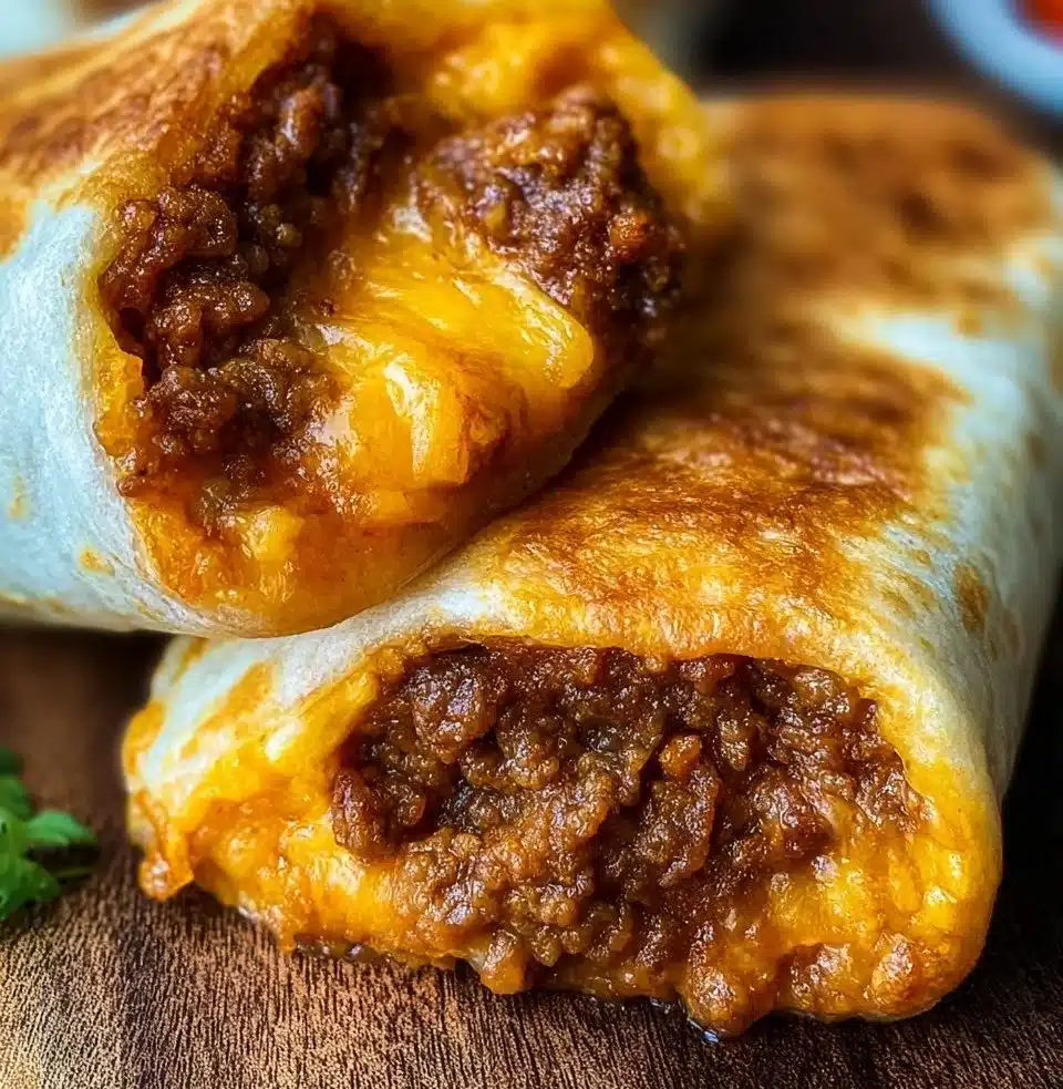 Beef and Cheese Chimichangas
