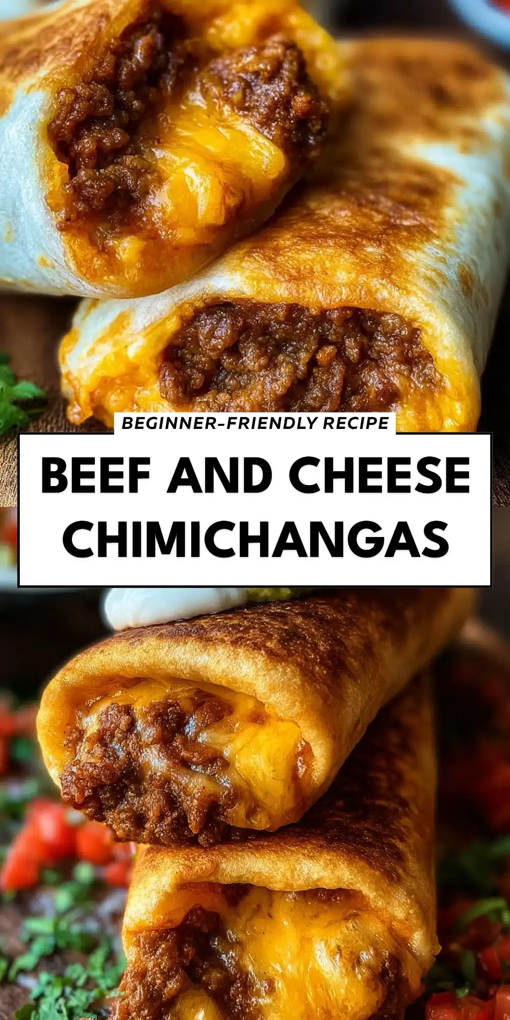 Beef and Cheese Chimichangas