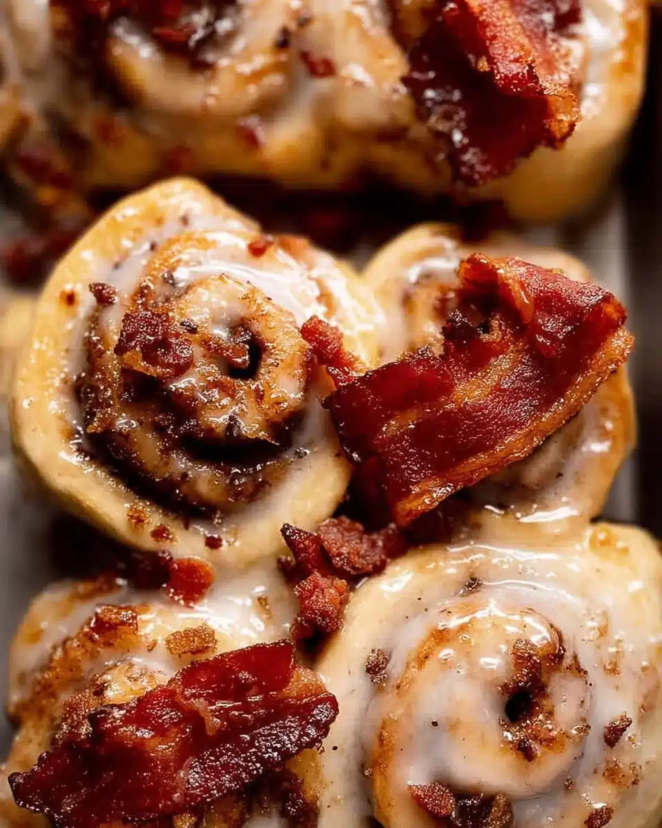 Bourbon Maple Bacon Cinnamon Rolls