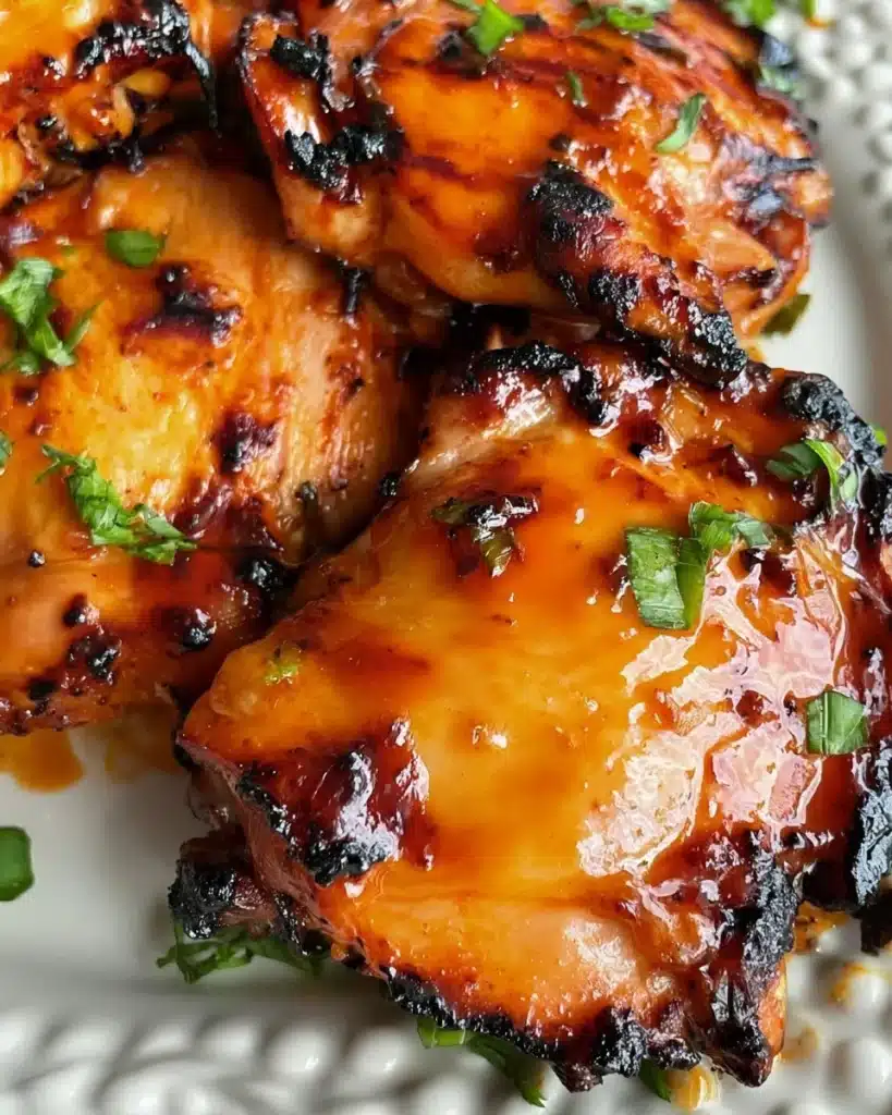 Delicious buffalo chicken thighs garnished with celery and blue cheese