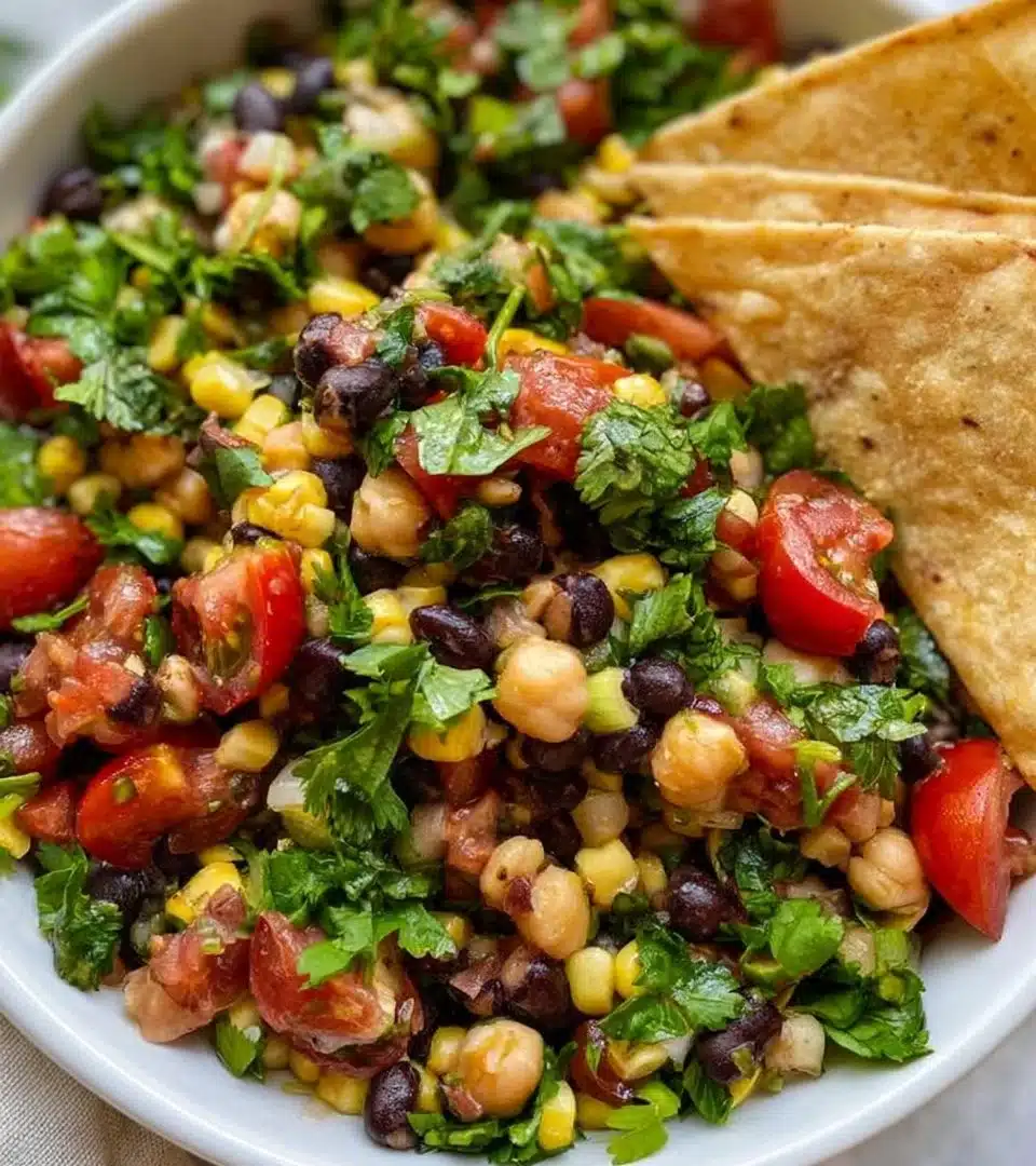 Chickpea Black Bean Salad