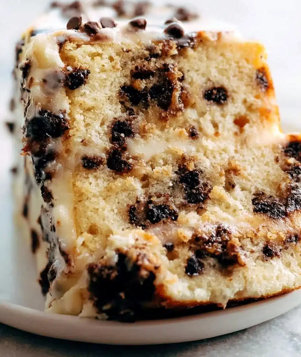 Delicious Cookie Dough Layer Cake with rich frosting and cookie dough pieces