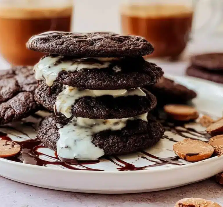 Espresso Martini Cookies with chocolate and coffee flavor on a plate