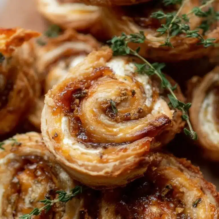 Delicious fig and goat cheese pinwheels on a serving platter