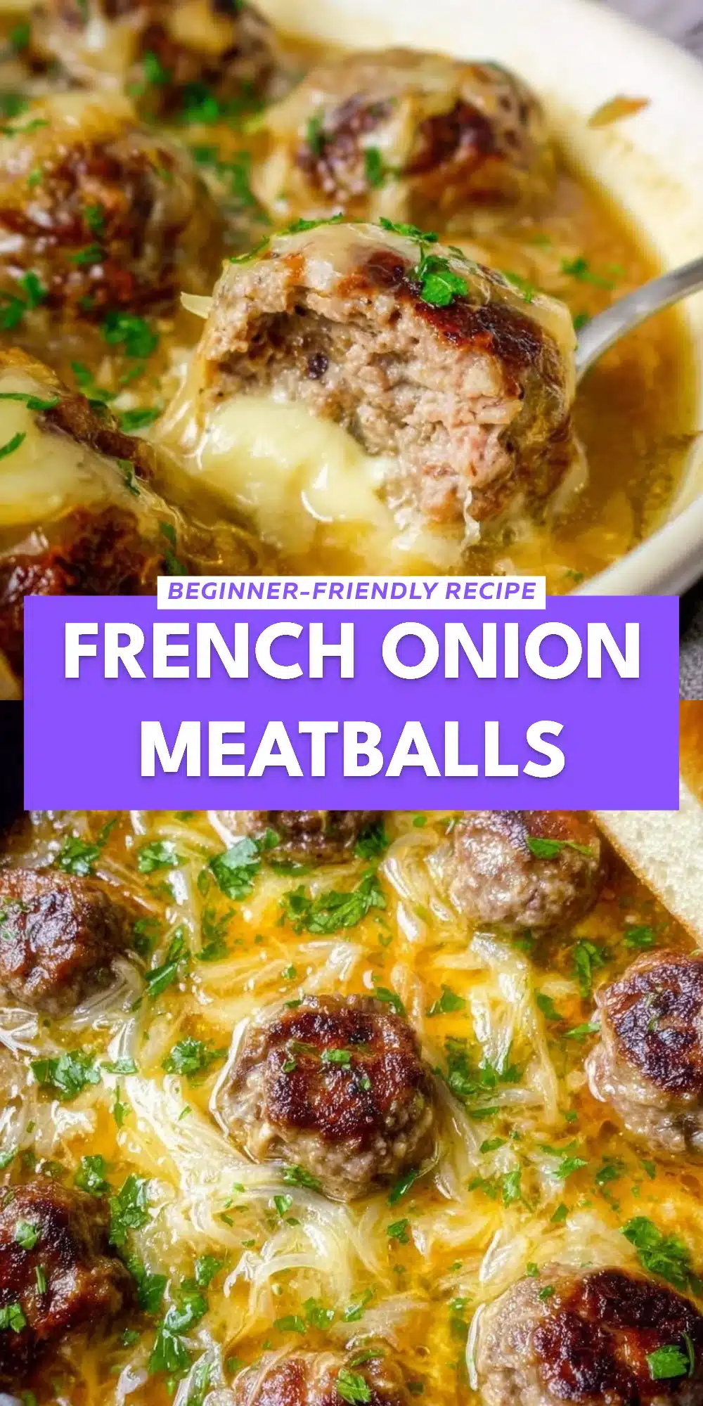 French Onion Meatballs