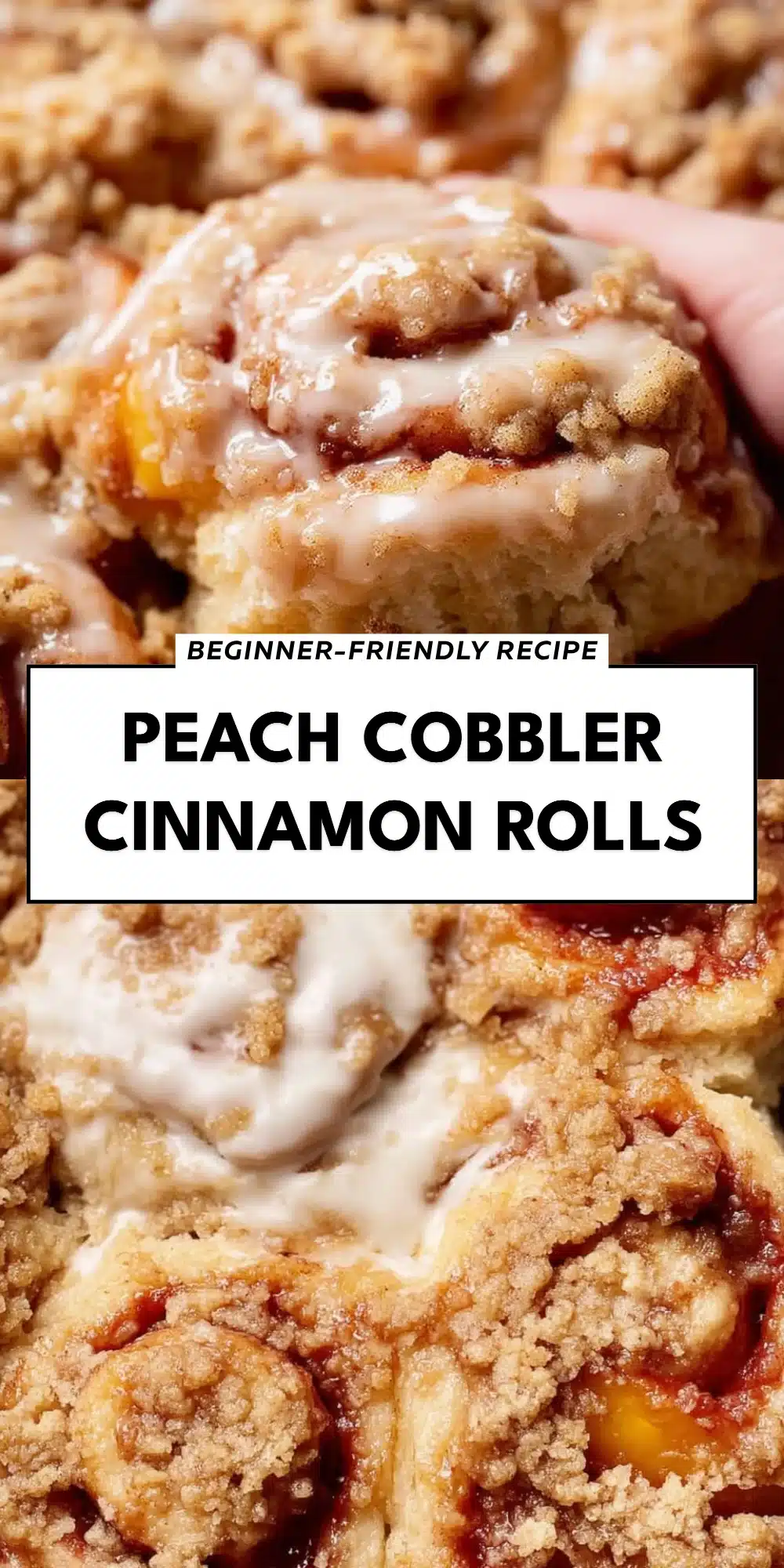 Peach Cobbler Cinnamon Rolls