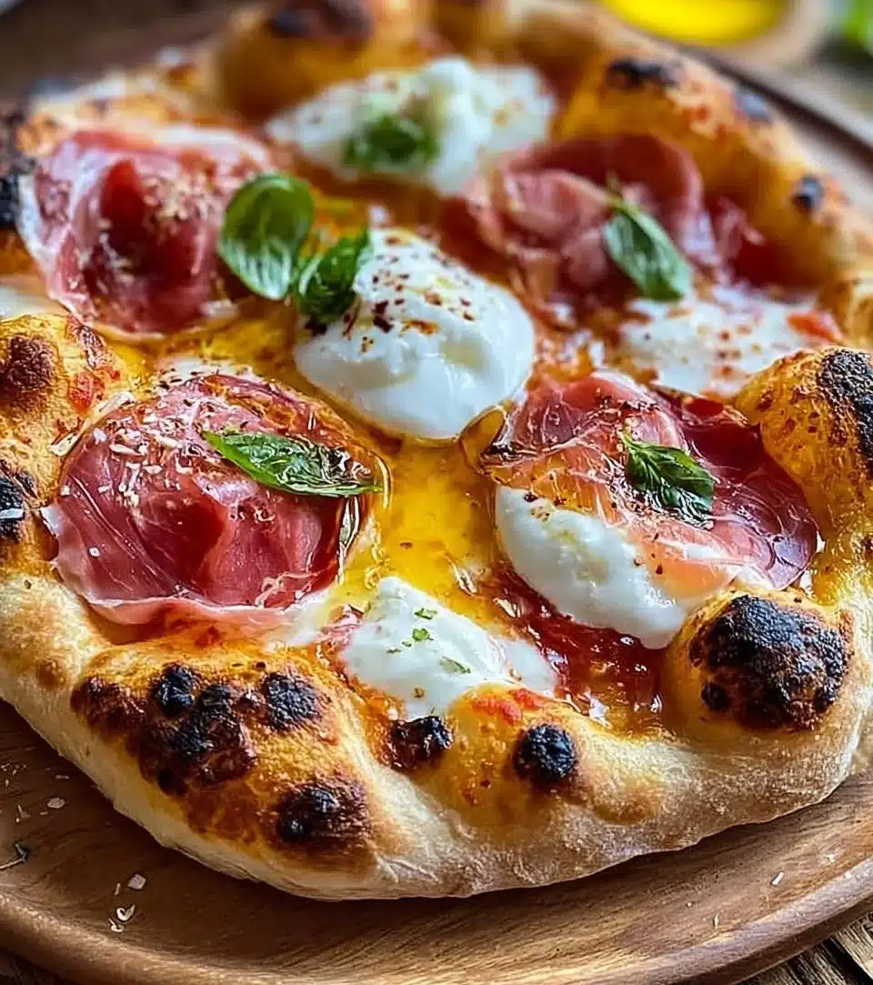 Prosciutto and Honey Burrata Pizza