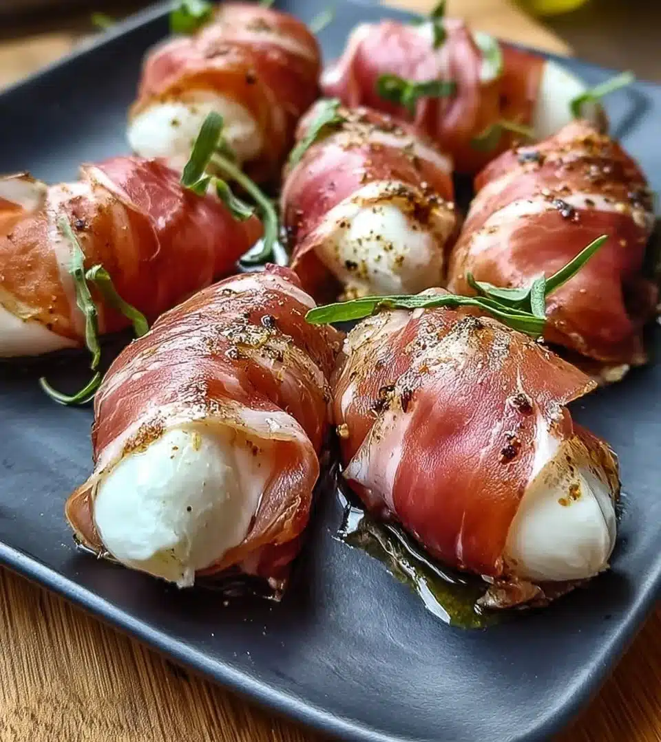 Prosciutto Wrapped Mozzarella Bites