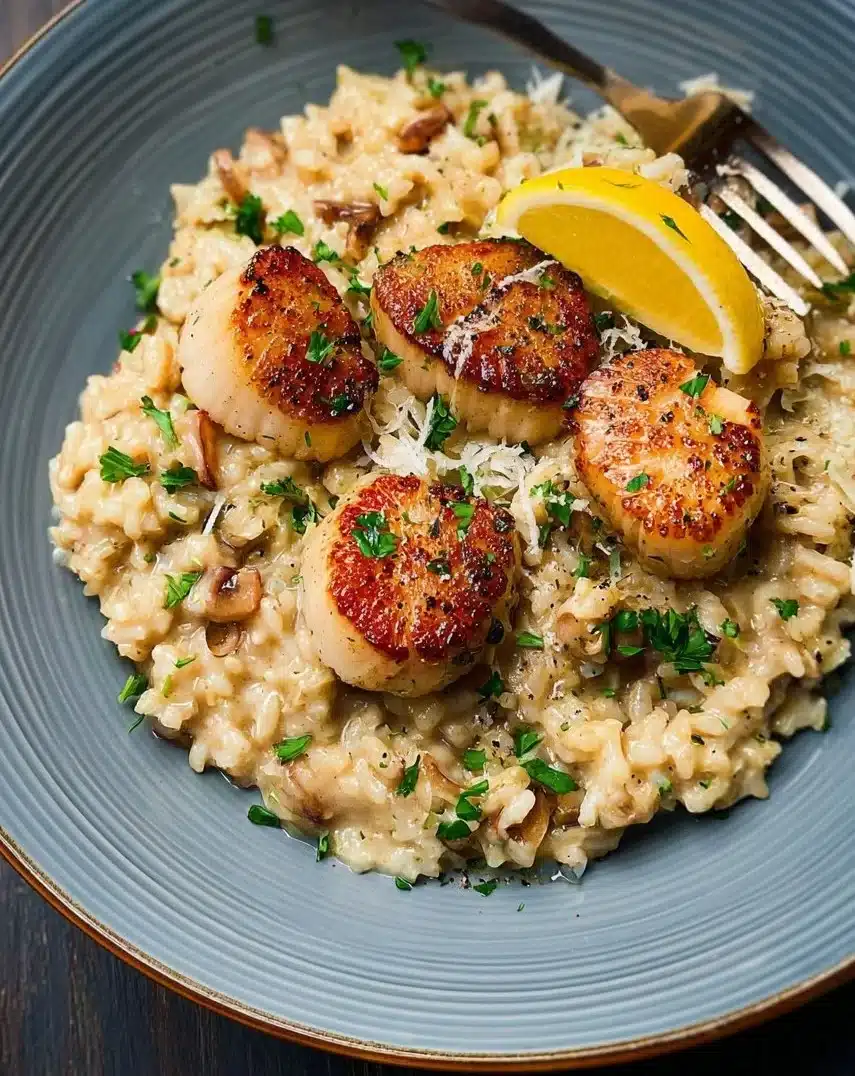 Scallops With Risotto