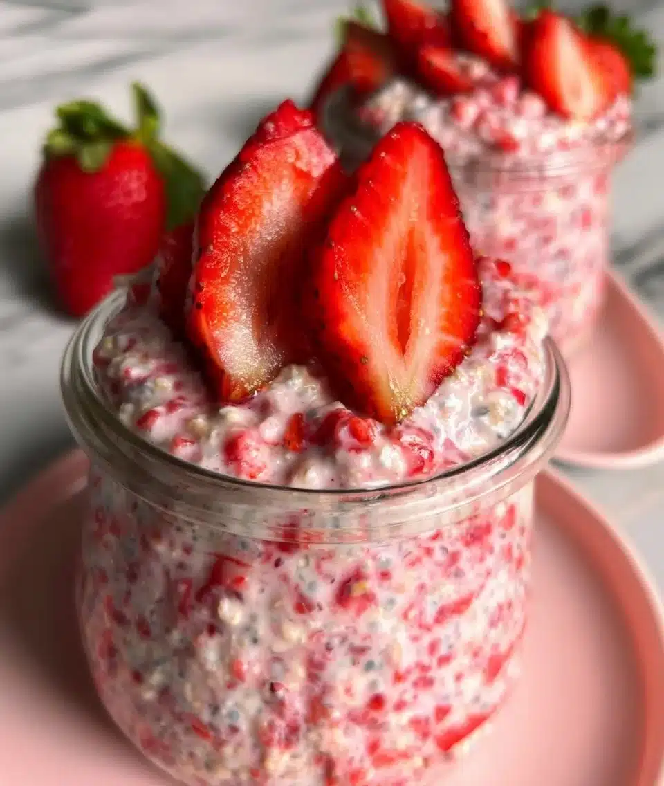 Strawberries and Cream Overnight Oats