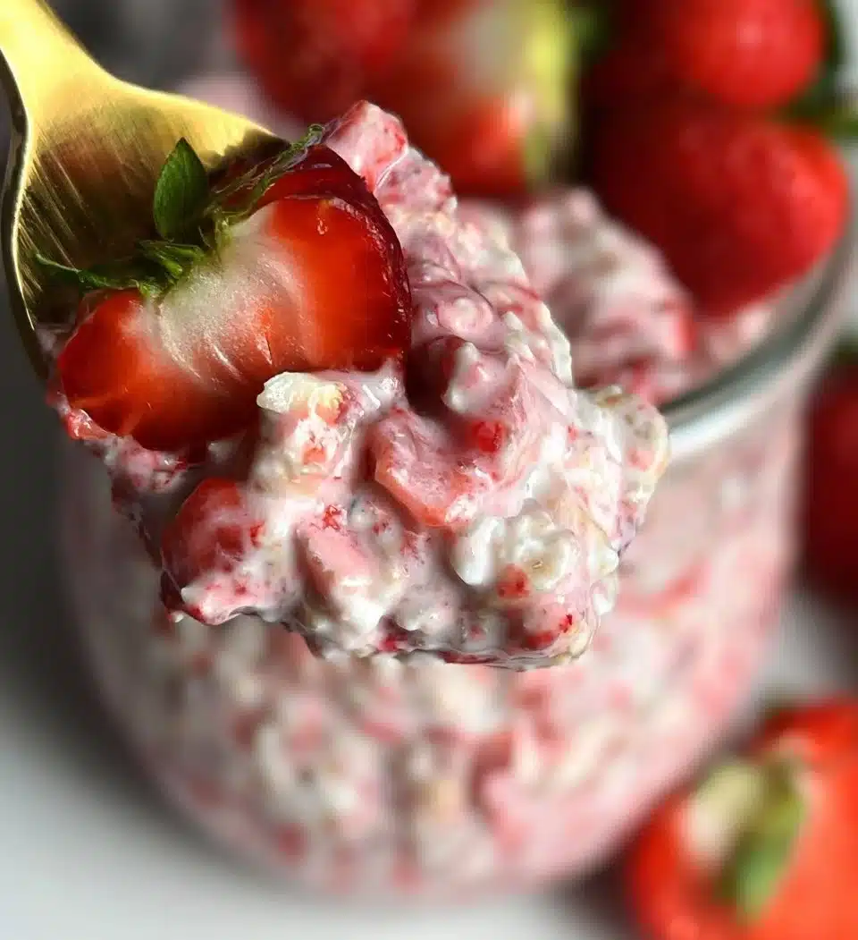 Strawberries and Cream Overnight Oats